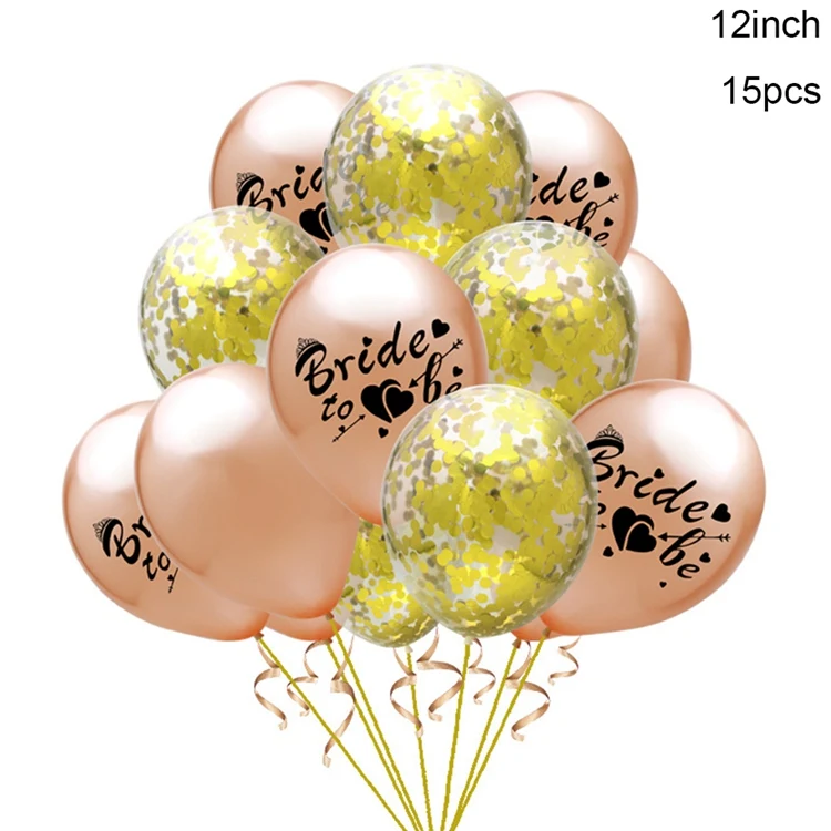 Balloons Set 2 Йориу Невеста быть латекс конфетти для воздушного шара балон набор Девичник декорации на свадьбу, вечеринку команда свадебный душ сувениры - Цвет: Balloons Set 2