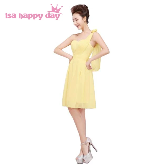 Женское вечернее платье трапециевидной формы с сердечками желтое шифоновое на