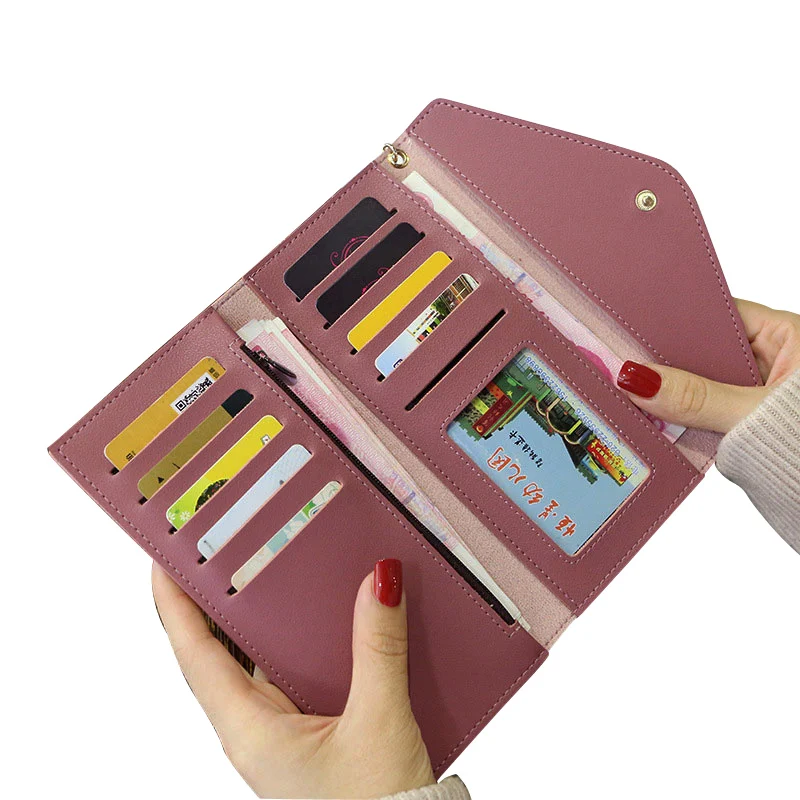 Женский Длинный кошелек из искусственной кожи с кисточками женский тонкий