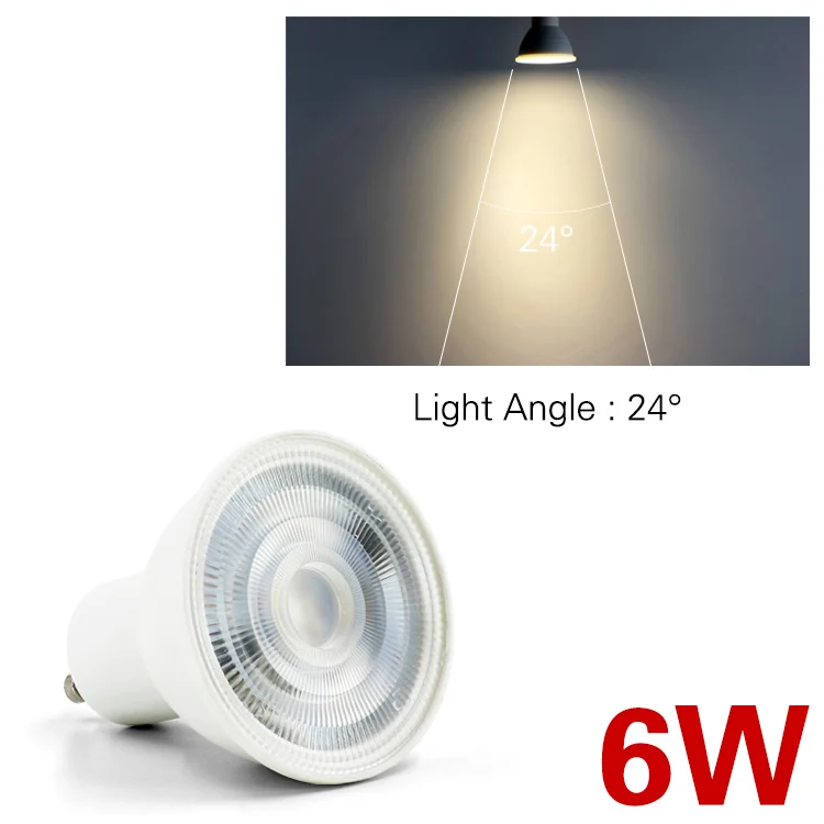 6W 24 degree EnwYe E27 E14 MR16 GU10 лампада светодиодный лампы 220 в 240 Bombillas Светодиодный лампа Spotlight 48 60 80 светодиодный 2835 SMD Lampara пятно света cfl - Испускаемый цвет: 6W 24 degree