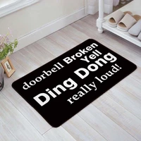 doormat doorbell broken yell ding dong really loud black back welcome door mat rug indooroutdoor mats welcome doormat decor rug