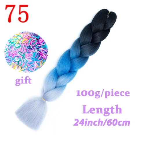 Зеленый LISI волосы 24 дюйм плетение волос для наращивания Jumbo вязание крючком косы синтетические волосы стиль 100 г/шт. чистый блонд розовый зеленый - Цвет: Зеленый