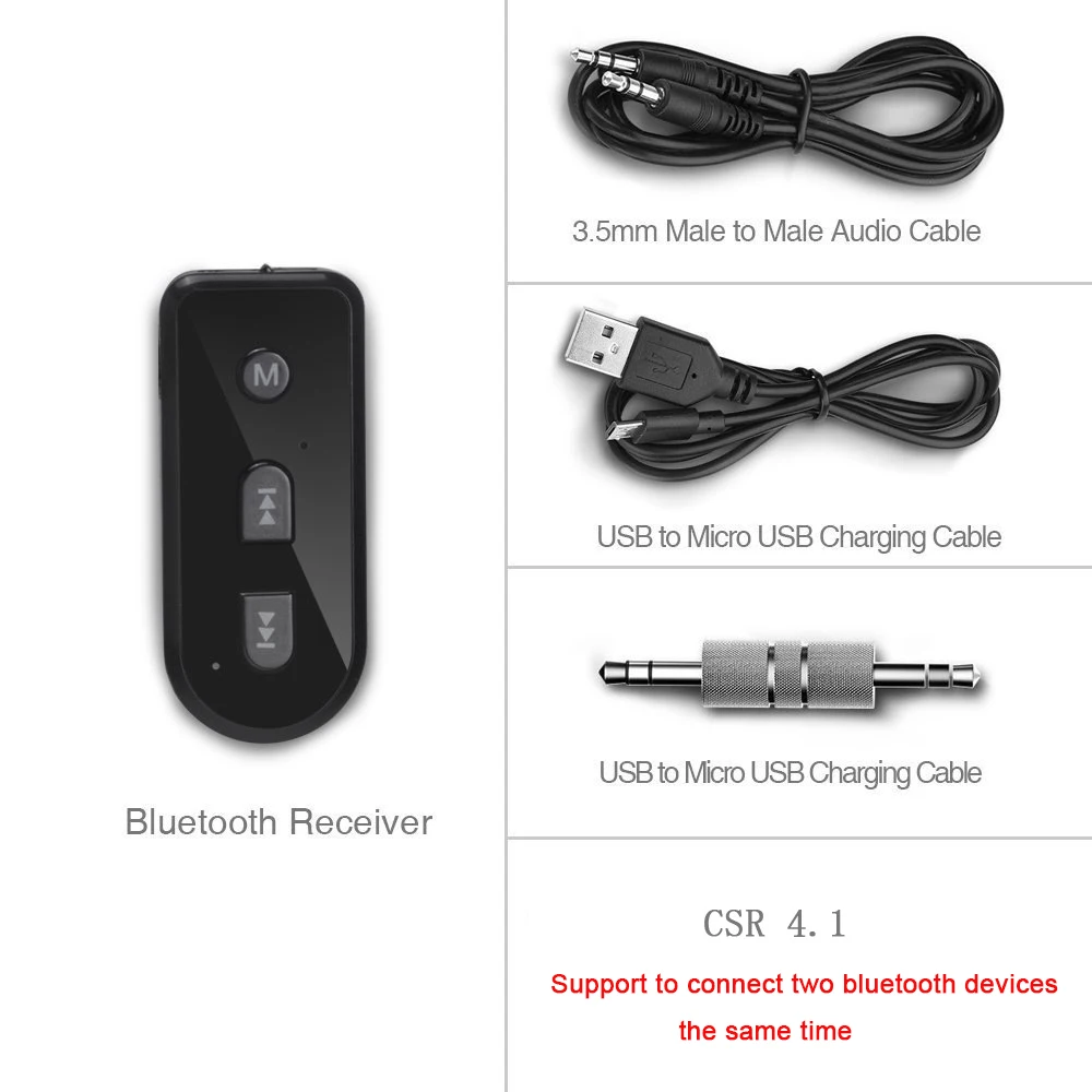 

2019 New Wireless Car Bluetooth AUX Audio Receiver Adapter 3.5mm Jack Bluetooth HandsFree Car Kit Stereo MP3 Music Receiver