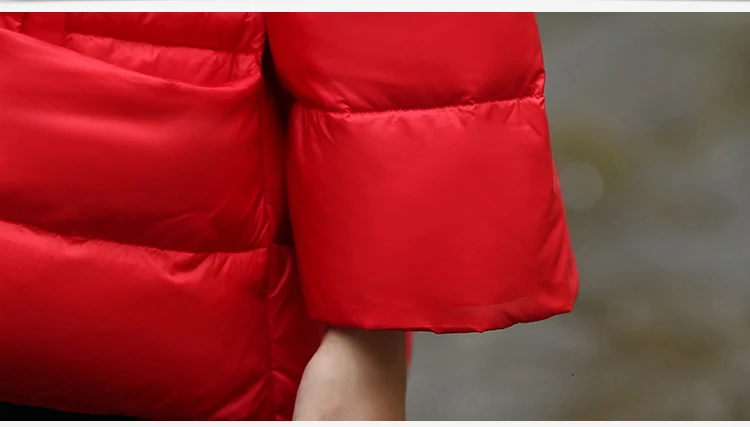 2018 new Ms. loose leisure short down jacket red large size | Женская одежда