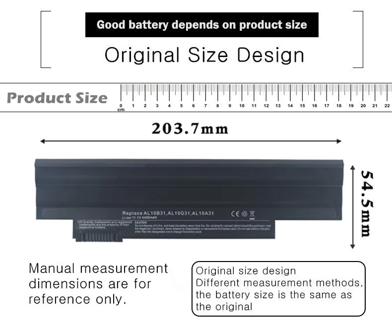 Аккумулятор для ноутбука Acer AL10B31 AL10G31 D270 D260 AOD255 AOD260 522 D255 722 D255E D257 D257E E100 AL10A31 ICR17/65