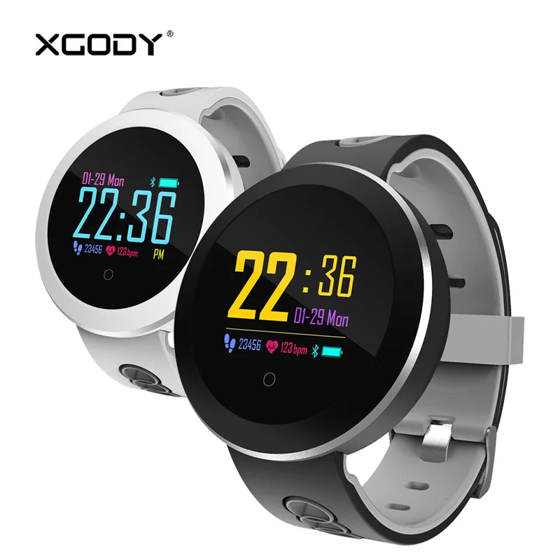 Смарт браслет XGODY Q8 Pro фитнес трекер для iPhone Xiaomi Smartband шагомер пульсометр счетчик