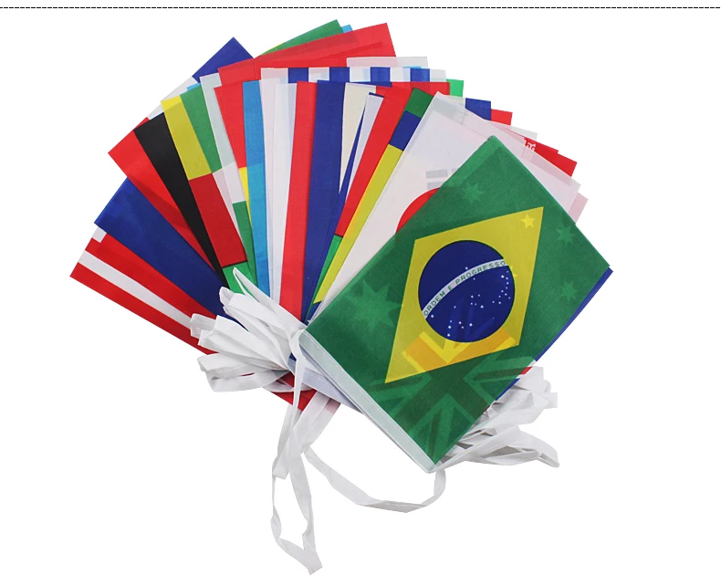 KAFNIK FLAG 14*21cm String flag 50 countries European Cup bar hanging flags | Flags