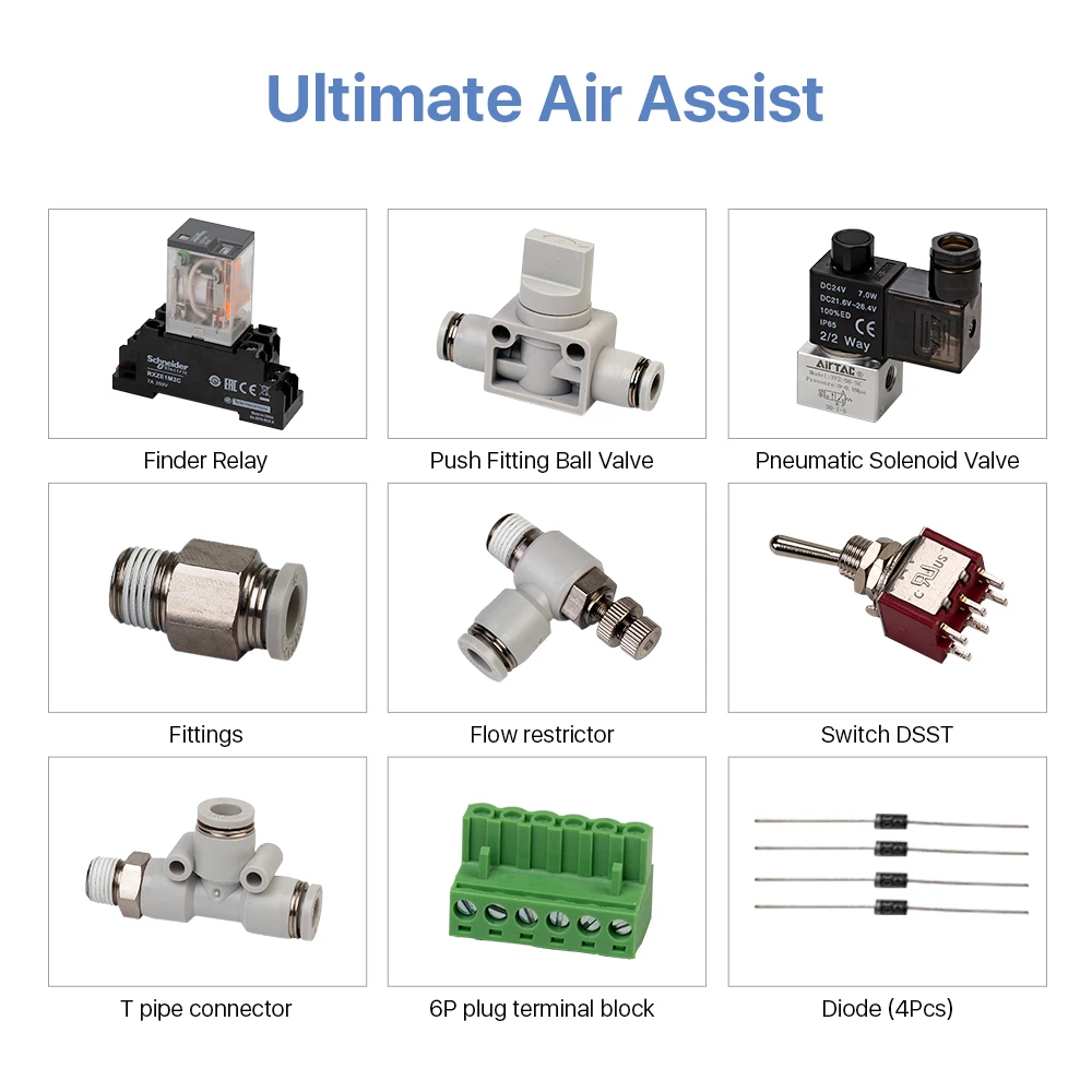 Cloudray Ultimate Air Assiast Набор для CO2 лазерная резка, гравировальный станок