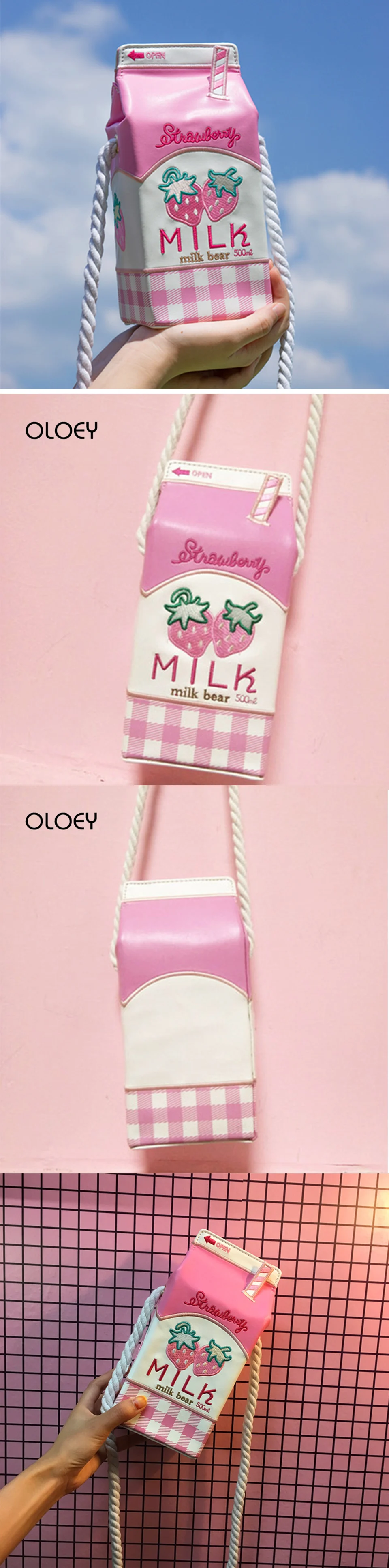 Harajuku креативные женские сумки-мессенджеры С Вышивкой Букв Kawaii Milk Box сумка на плечо в японском стиле свежий стиль сумки для девочек