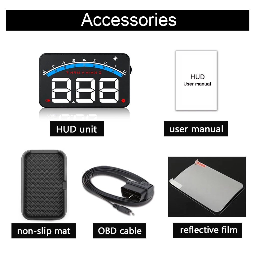 Проектор на лобовое стекло WiiYii M6 OBD2 проектор с большим цифровым номером система