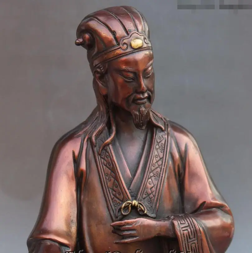 10-дюймовая китайская медная история милитаристский статистка-Фантазер Zhuge Liang