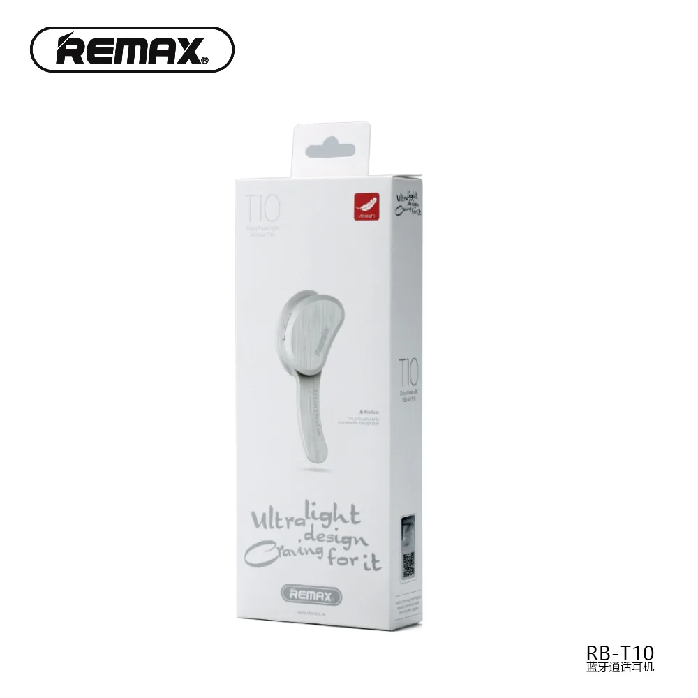 Мини Стиль 1 шт. в ухо V4.1 беспроводные Bluetooth наушники remax T10 наушники для телефона Handfree для смартфона