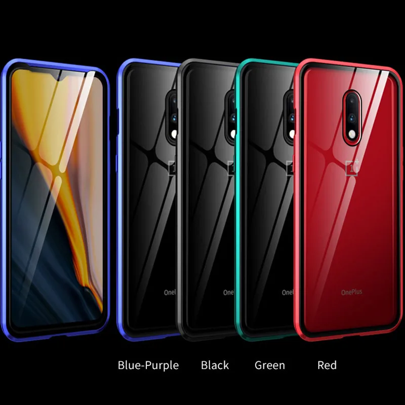 Для OnePlus 7 Pro 360 Магнитная адсорбирующая металлическая зеркальная двухсторонняя