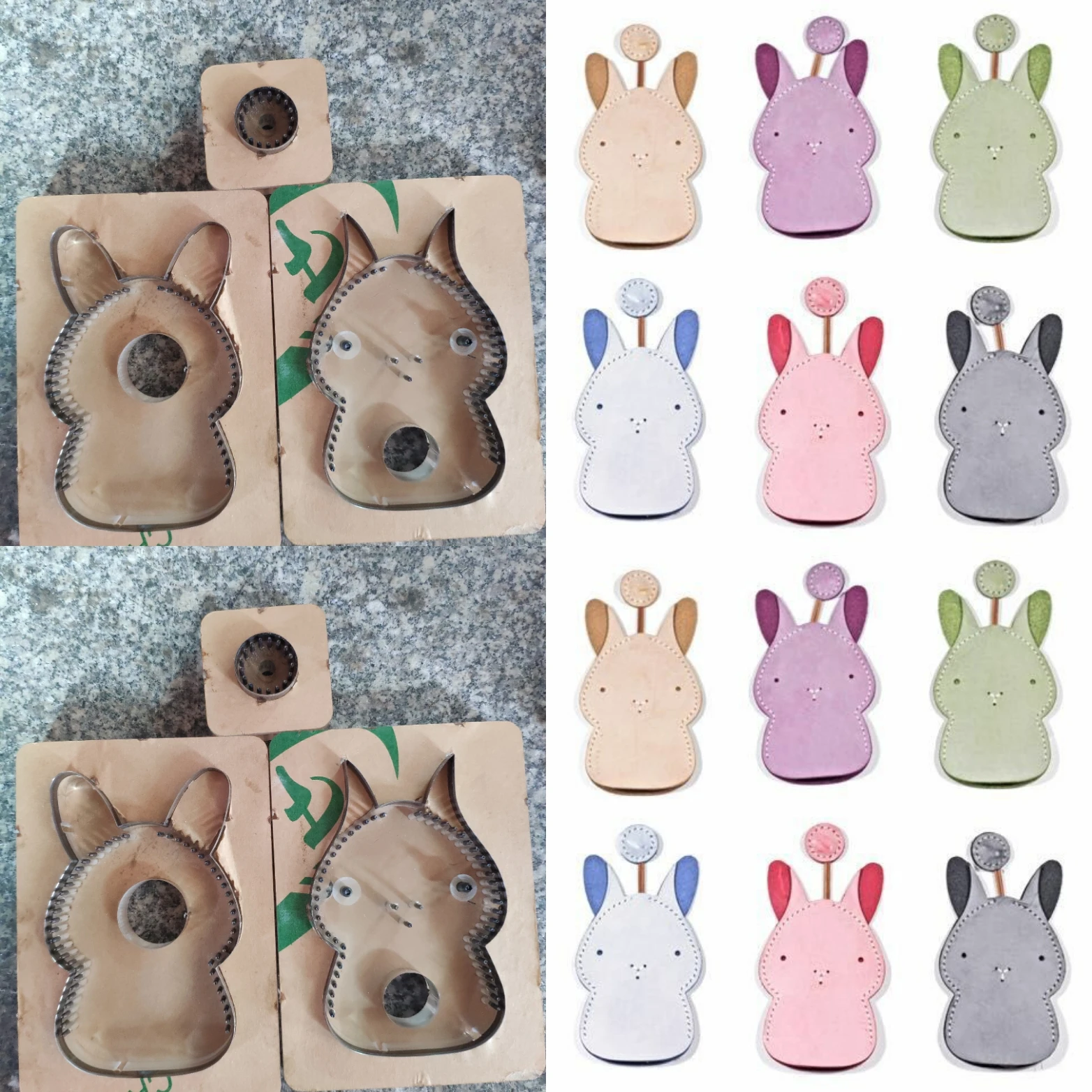 Кожаные штампы для вырезания сделай сам кожаное ремесло кролик животные дизайн