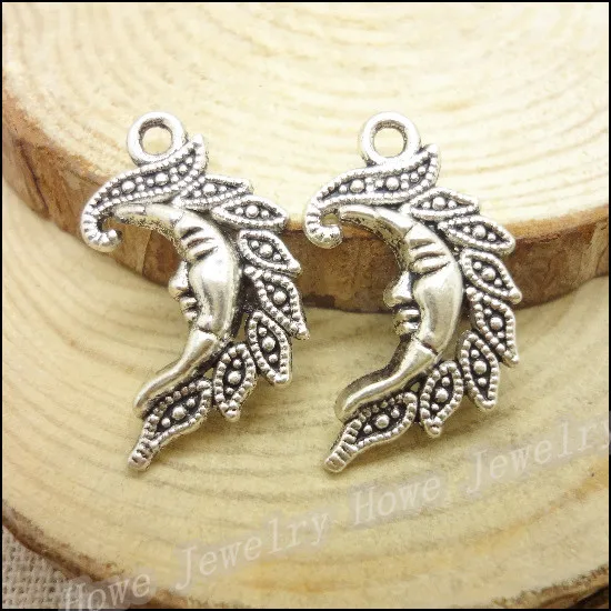 Подвеска в виде Луны из тибетского серебра и цинкового сплава 20 шт.|jewelry guitar|findings