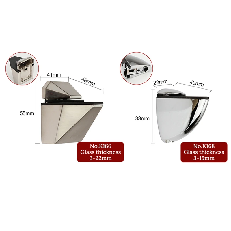 Регулируемые стеклянные зажимы NAIERDI из цинкового сплава скобы со стеклянным