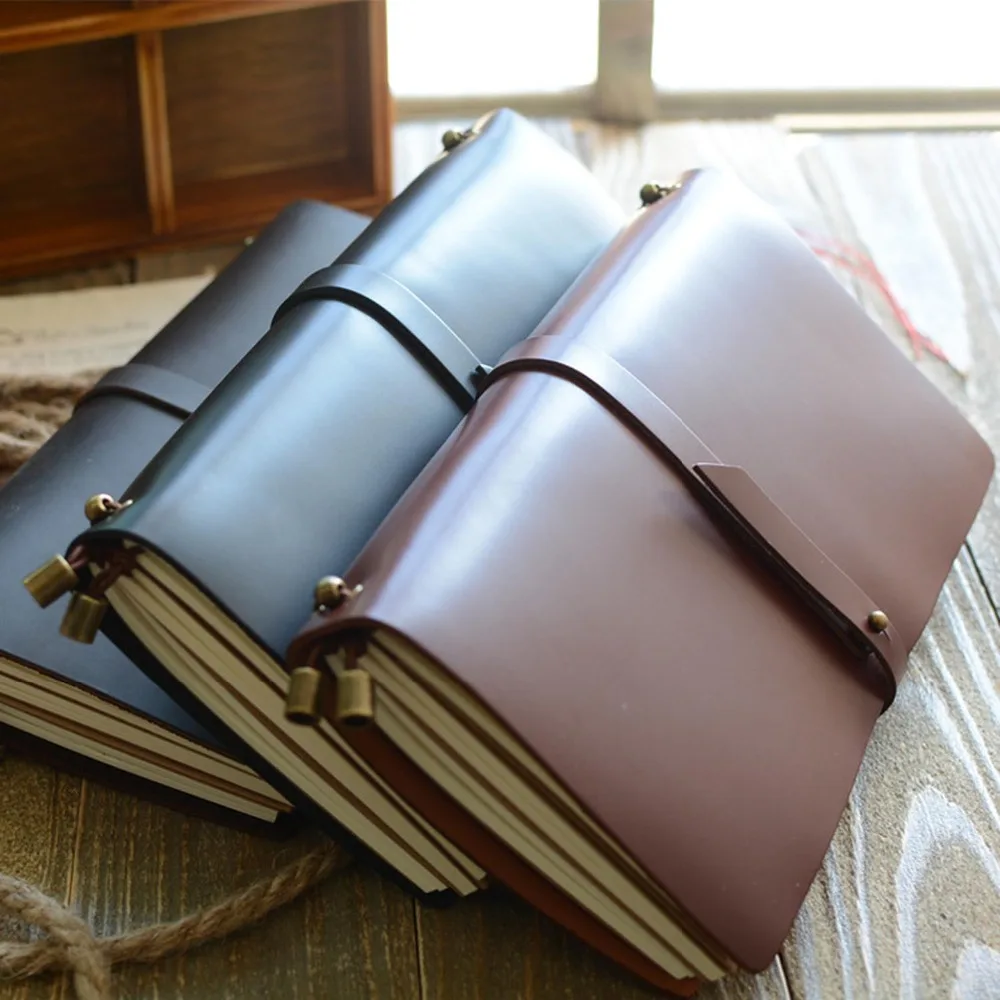 

Genuine Leather Refillable Journal Notebook Handmade Travelers Notebook Planner Diary Business Notepad for Sketching Writing