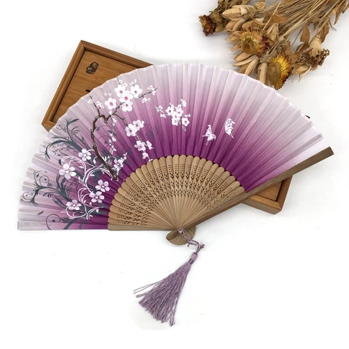 10 1 шт. Очаровательная Цветочный принт бамбук складной веер Свадебные украшения Таблица свадебные Приглашения украшения - Цвет: 10
