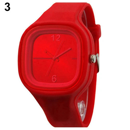 Горячая 11 видов цветов красочные Мужские Женские часы унисекс желе силиконовые