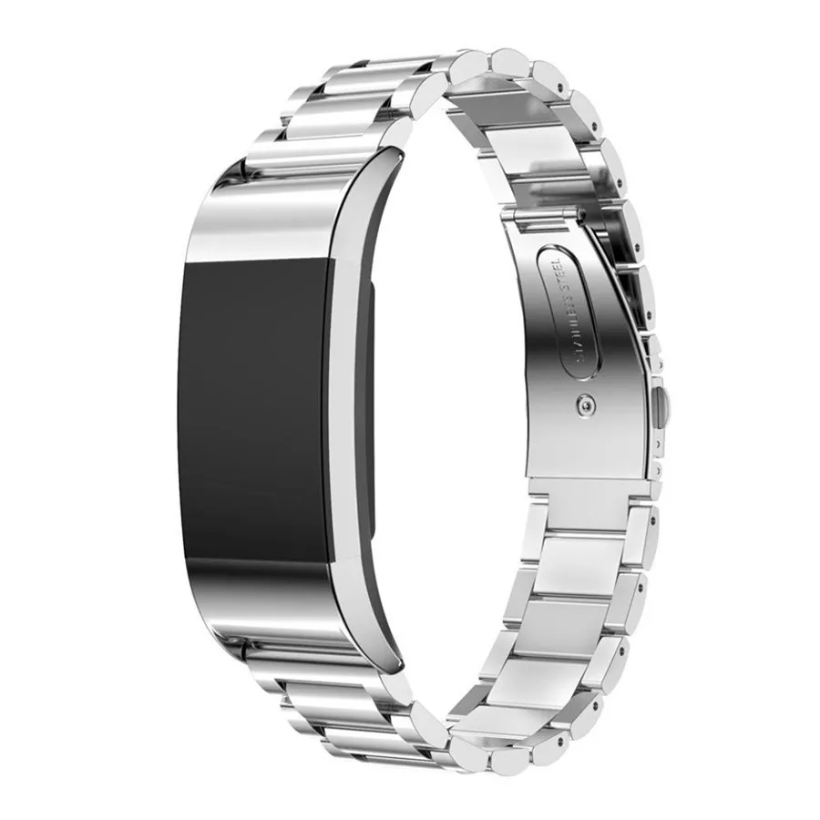 Нержавеющая сталь часы для fitbit заряд 2 ремешок Band Ссылка Браслет смарт аксессуар