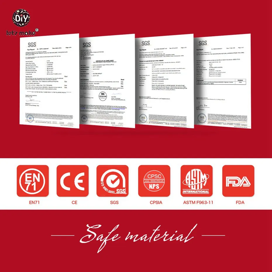 Let's Make-Cuentas octogonales de silicona para mordedores de beb&eacute;, juguetes para masticar, abalorios de leopardo impresos de 14mm, accesorio para manualidades, 10 Uds.-1