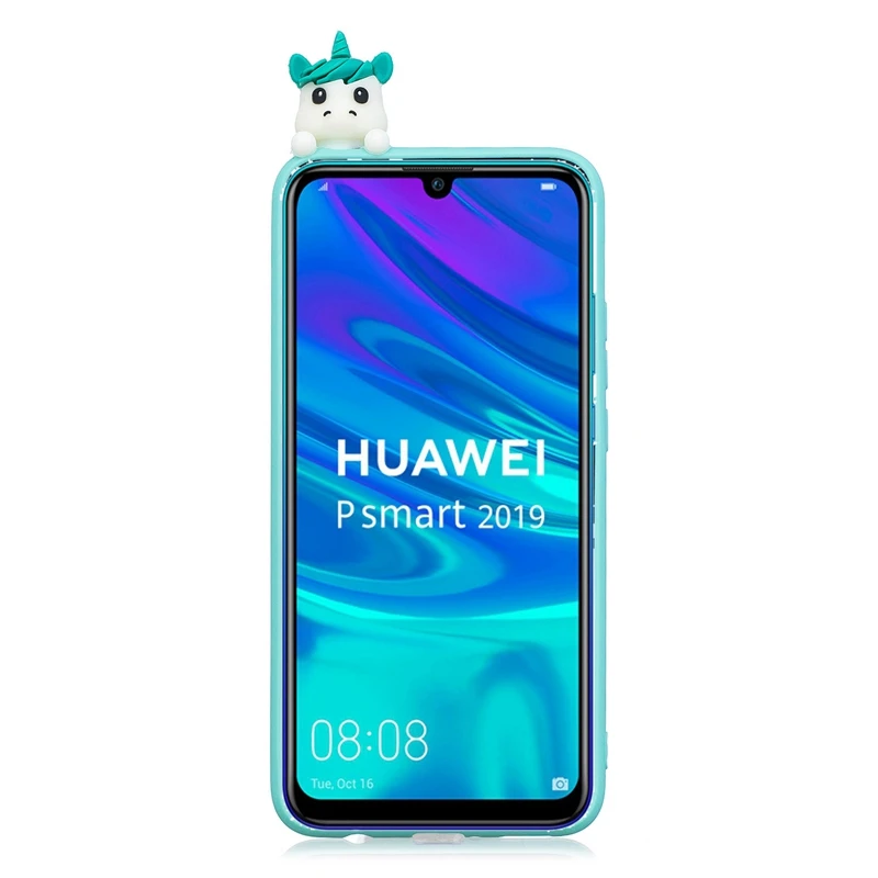ETUI huawei P Smart дело чести 10 Lite Чехлы Симпатичные 3D панда Единорог собачий силиконовый чехол на huawei P Smart чехол для телефона