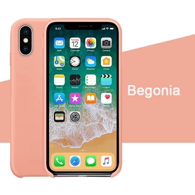 Begonia Силиконовый чехол IMIDO для iPhone 6/6 S/5/SE7/8 Plus X/Xs/XR/Xs/Max официальный силиконовый чехол для телефона в розничной упаковке - Color: Begonia