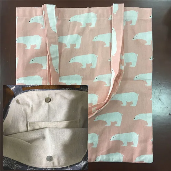 Хлопчатобумажная льняная эко-сумка YILE для покупок наплечная сумка с принтом