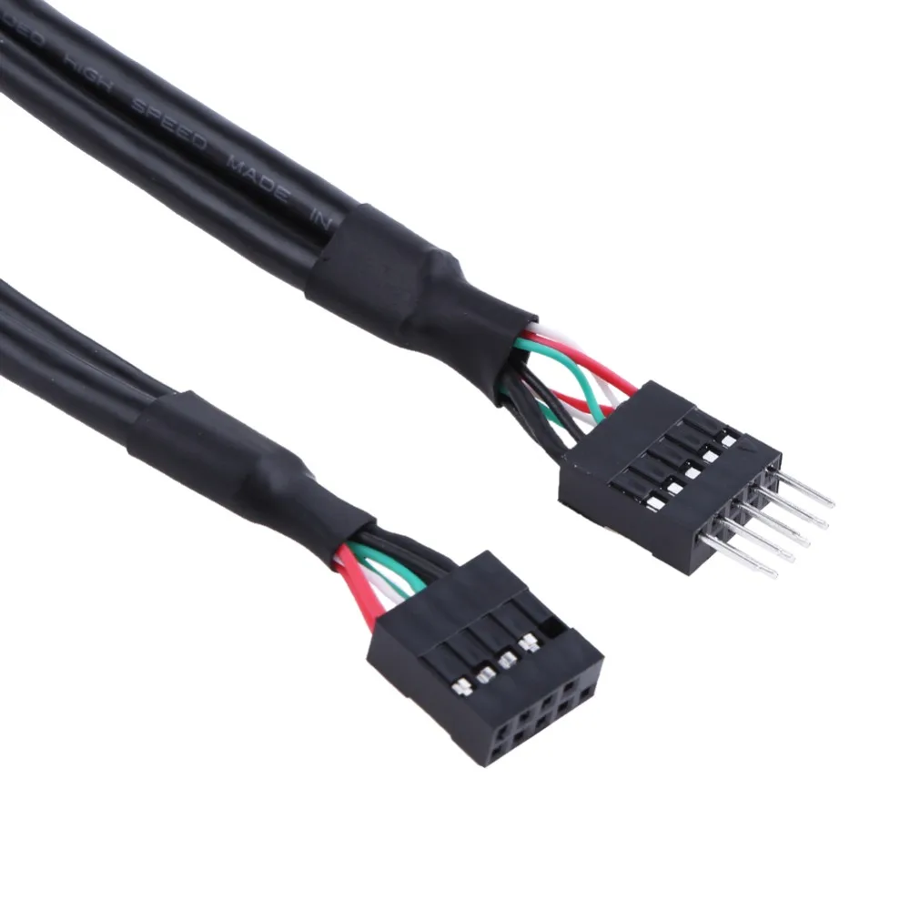 50 см/19 68 ''USB 2 0 9 контактный удлинитель адаптер 9Pin M/F шнур провод|Компьютерные