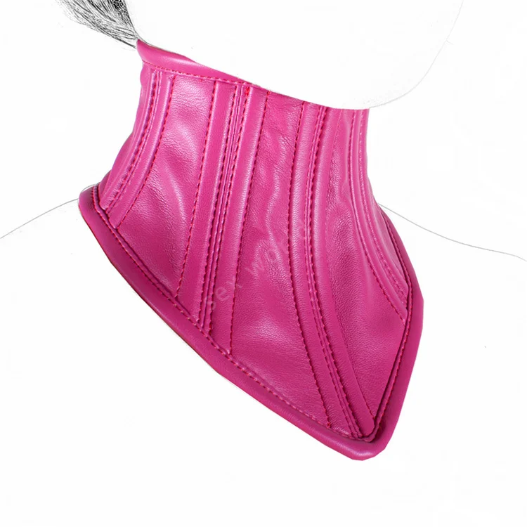 Ошейники для шеи из искусственной кожи розового и красного цвета секс-роль раба