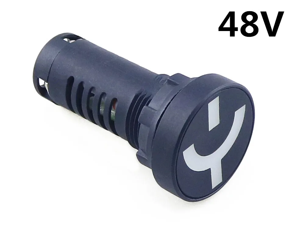 AD16-22W/D/G/N квадратный высокой яркости двухцветный индикатор положения лампы - Цвет: 48V