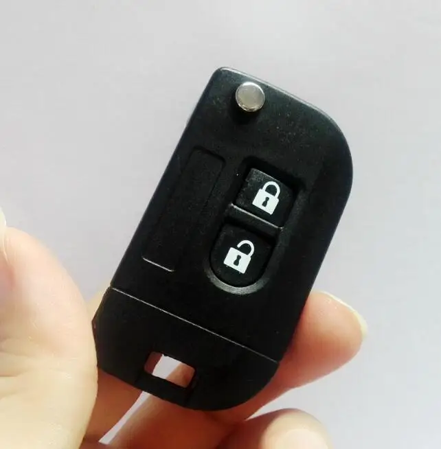 Откидной складной ключ с 2 кнопками для Qashqai Nissan Micra Navara Almera Note размер 45*38