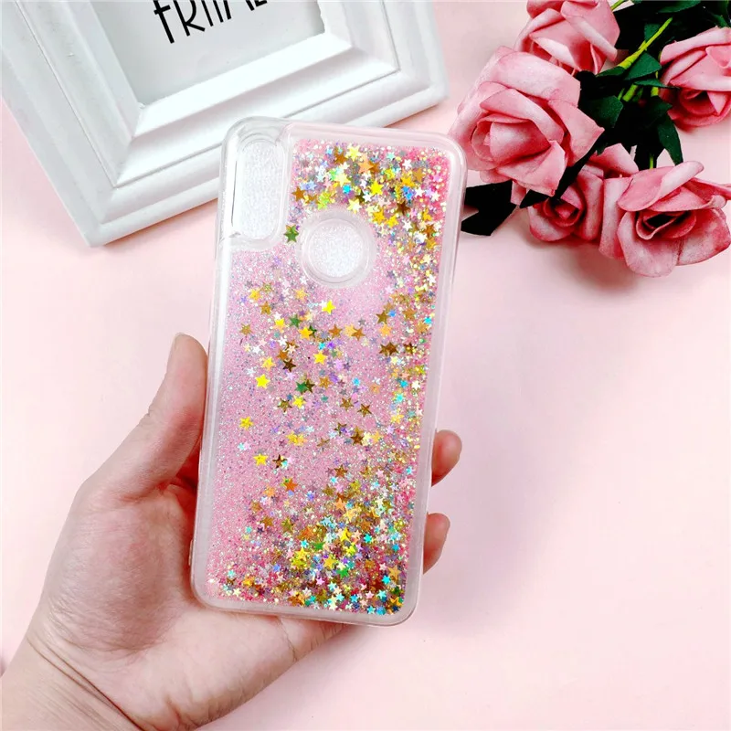 Huawei P Smart чехол, блестящий чехол для Coque huawei P Smart Plus PSmart, Жидкостная динамика, мягкий силиконовый чехол для телефона s