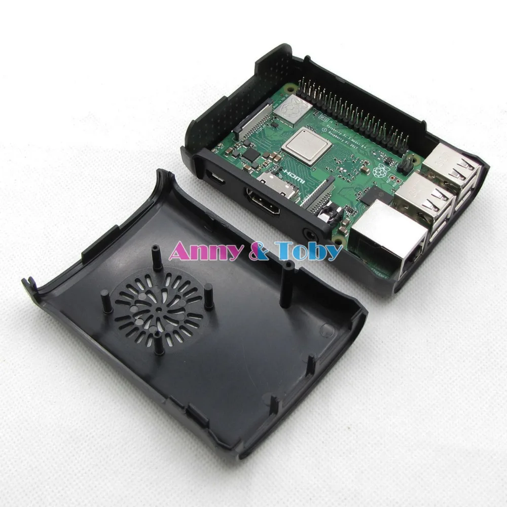 Модель B41: Raspberry PI3B + plus B черный чехол Корпус Корпуса корпус из АБС пластика для Ras pi
