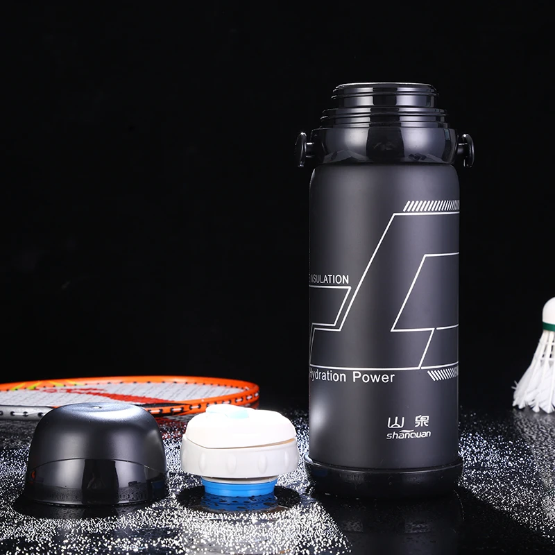 740 мл Черный термос из нержавеющей стали детский чайник вакуумная колба термосы