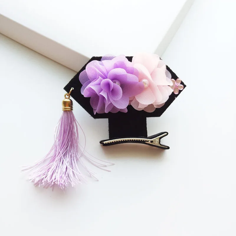 10 шт./лот новая корона в китайском стиле с кисточками и цветами красная розовая