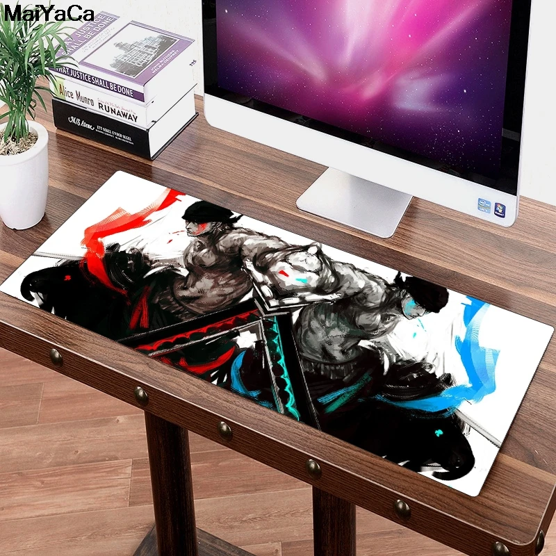 MaiYaCa 70x30 см большой коврик для мыши игровой скоростной одна штука Luffy Roronoa Zoro Ace Japan