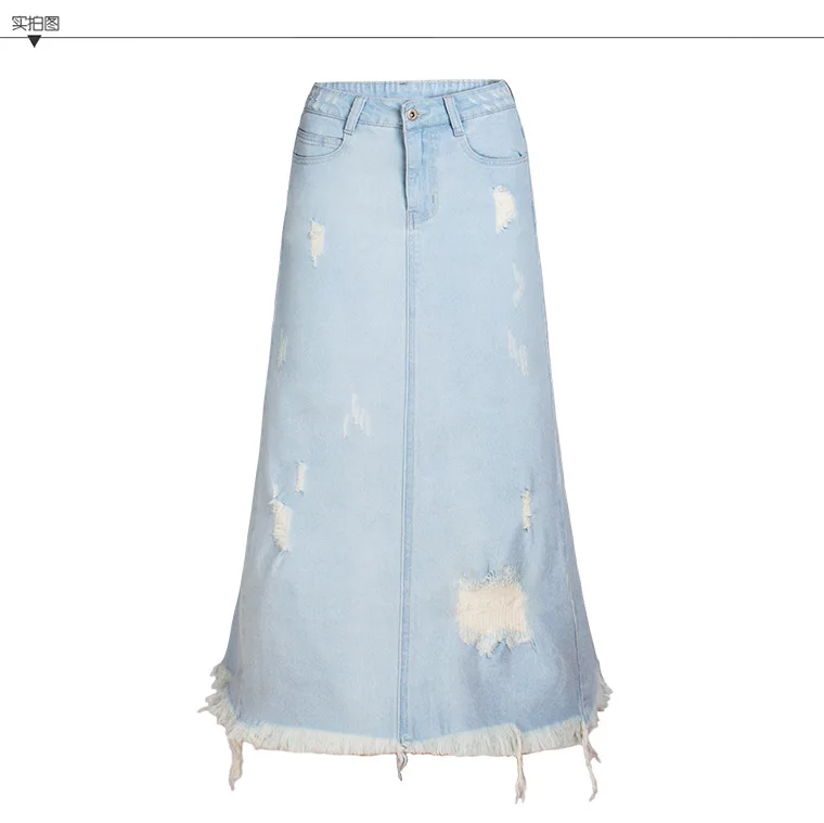 Посылка ская джинсовая юбка с жемчужинами нестандартная большого размера