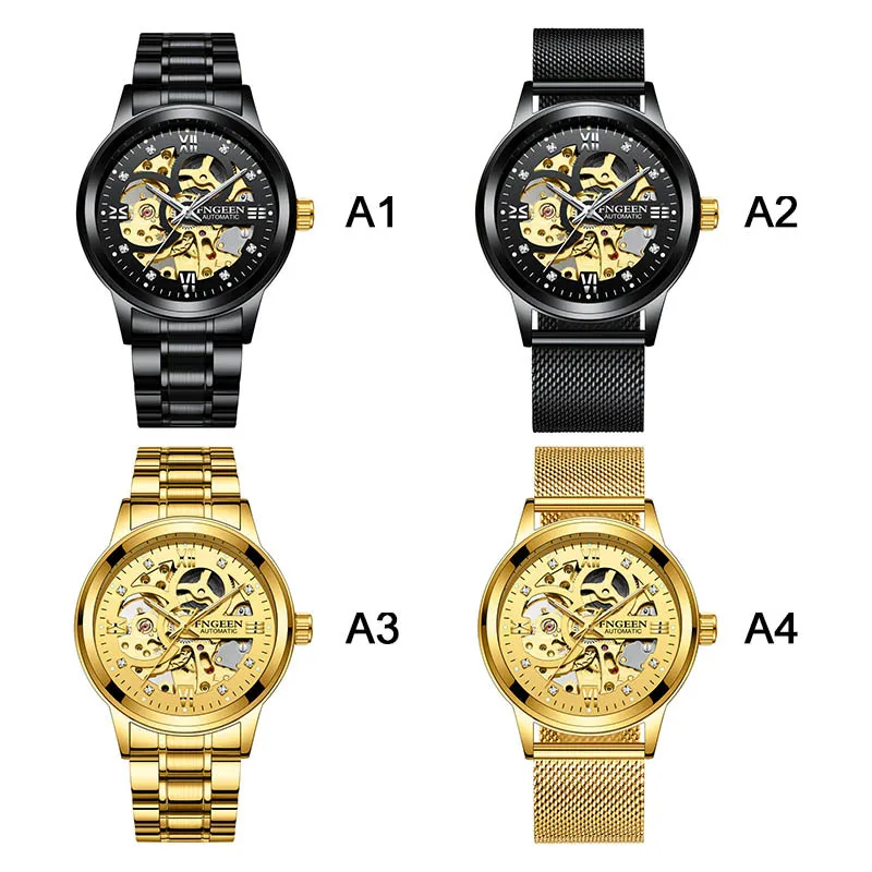 Часы наручные мужские механические Роскошные водонепроницаемые деловые модные