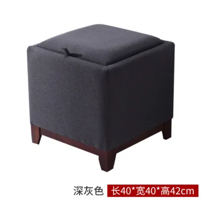 style3 Журнальный столик из цельного дерева, табурет для ног, для дома, гостиной, табурет для хранения, креативный Многофункциональный тканевый табурет для хранения обуви - Color: style3