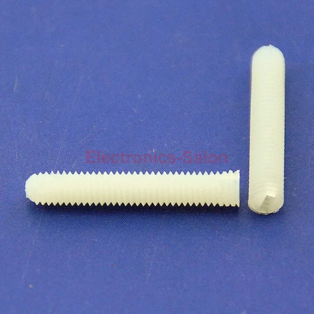 (50 шт./лот) нейлоновый 18 мм М3 винт с шлицевой головкой.|grub screw|screw screwm3 socket screw |