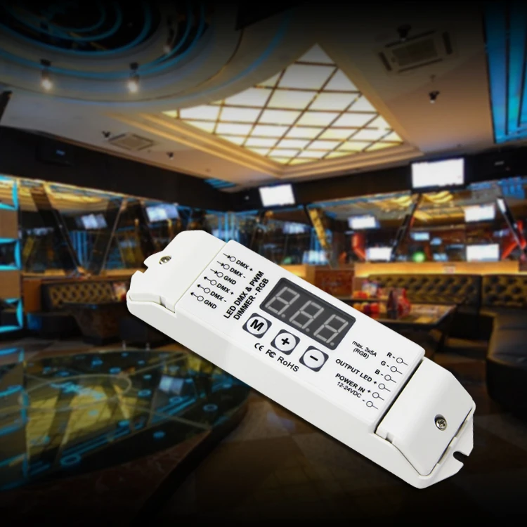 BC-833 светодиодный DMX512 декодер 3CH DC12V - 24V 5A * выход контроллер DMX декодера Экран