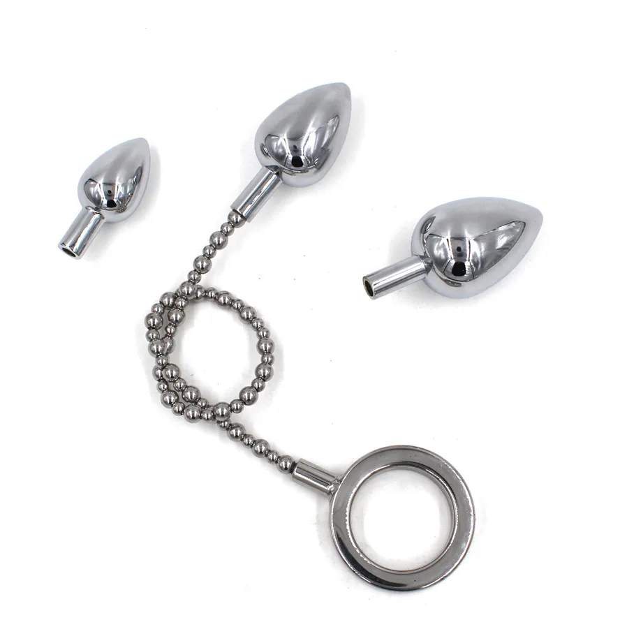 Cock Ring Anal Plug Sex Toys Metal Butt Male Prostate Stimulating Penis Strap On 3 Plugs Chastity Drop shipping | Красота и здоровье