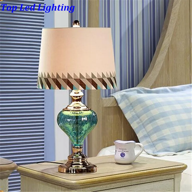 Средиземноморская синяя настольная лампа из хрустального стекла Ses Свадебный