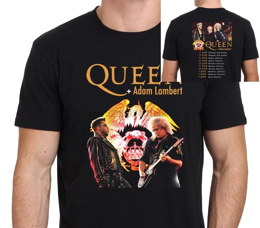 Мужская черная футболка с S XXL Queen & amp Adam lamber Tour 2019|Мужские футболки| |