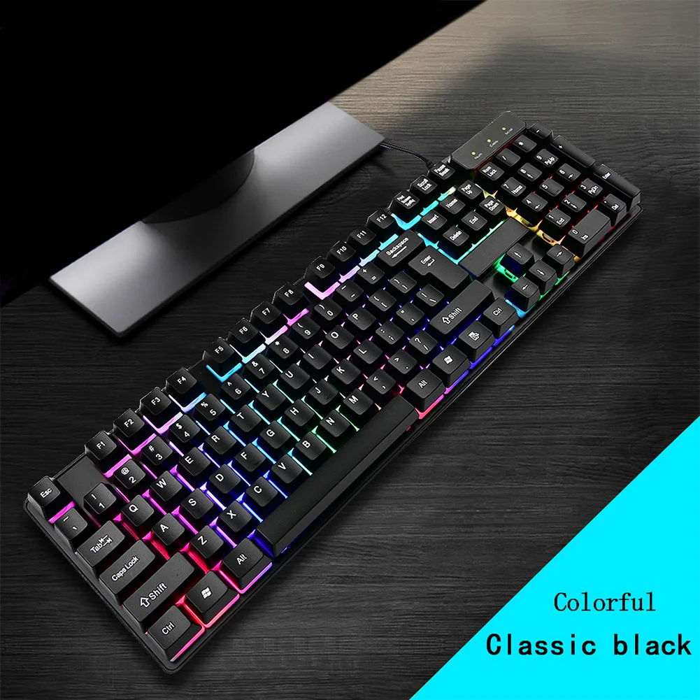 Водонепроницаемая Проводная клавиатура USB цветная для планшета универсальная