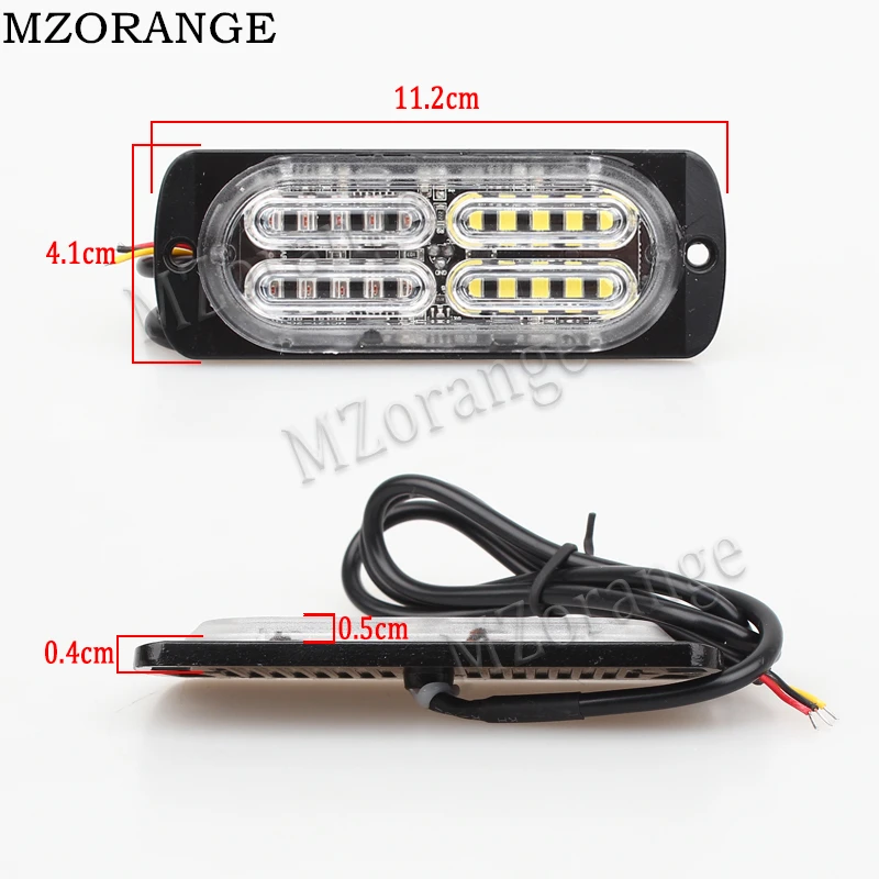 MZORANGE1PCS ультра-тонком высоком Мощность Водонепроницаемый 12 V-24 V 20 светодиодный автомобиль грузовик, можно использовать при аварийной ситуации Strobe Предупреждение сигнальные полицейские светильник красный