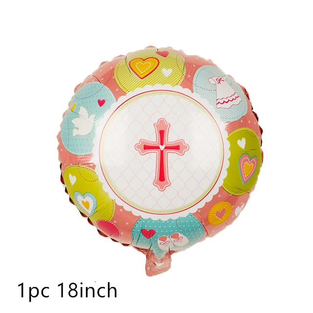 1pc Новые воздушные шары из фольги, пасхальные латексные шары, крестины для первого причастия, евхаристские религиозные вечерние украшения Иисуса пятидесятника - Цвет: 1pc