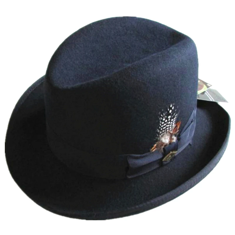 Классическая шерстяная фетровая шляпа Homburg для мужчин и женщин|fedora hats for men|fedora