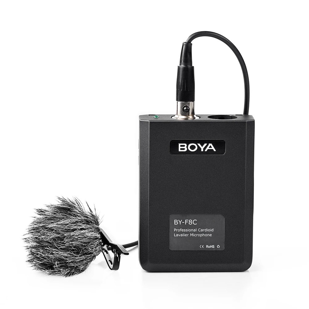 BOYA BY F8C высококачественный микрофон кардиоидный конденсаторный Lavalier видео